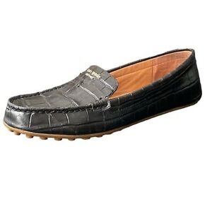 Kate Spade Black Croc Loafers